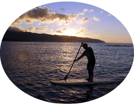 Evening paddleboard lesson
