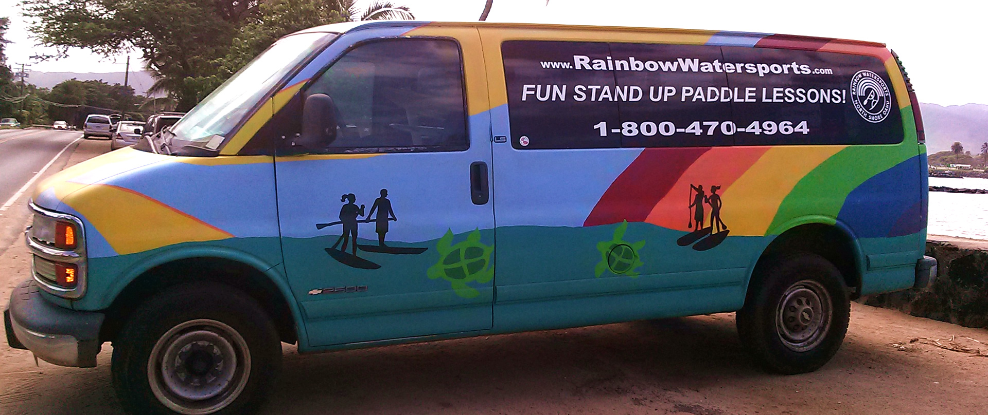 The Rainbow Watersports van, Haleiwa