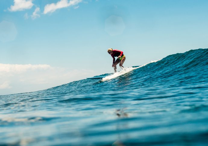 Surfer girl in Waikiki